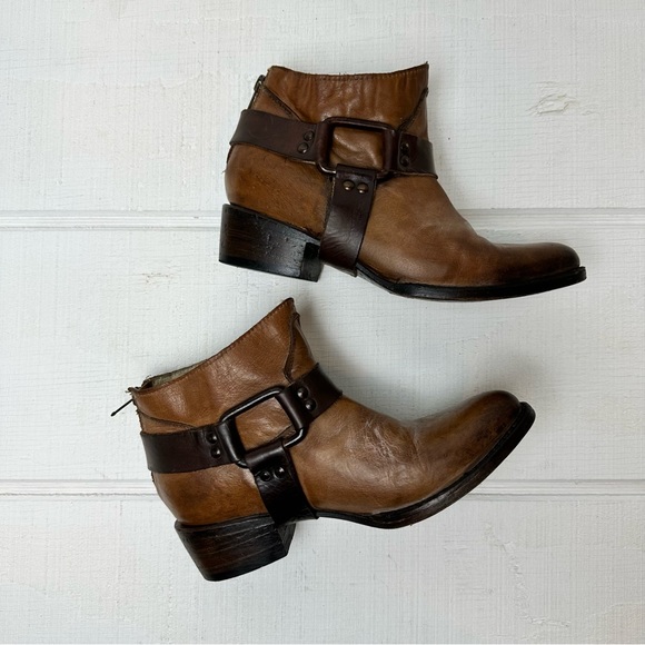 Freebird by Steven Phlow Ankle Boot Sz 7 Brown Western Booties Leather - Picture 11 of 11